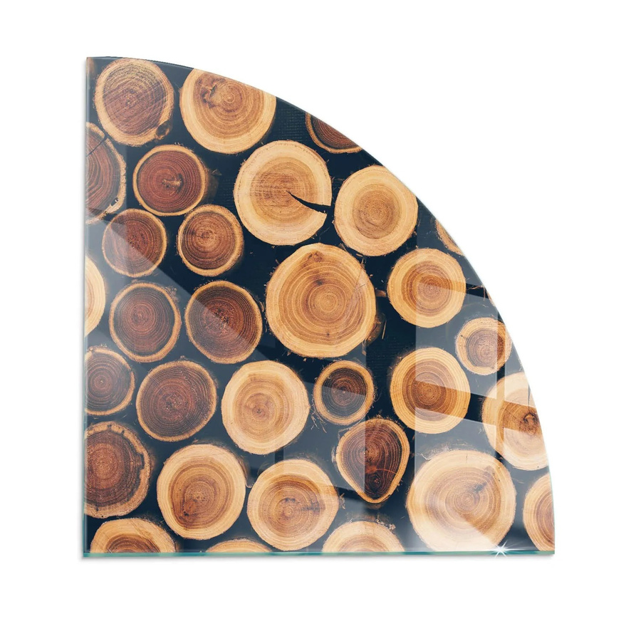 Tulup Funkenschutzplatte aus Glas für Kamin und Kaminöfen, Braun, B/B: 100 x 100 cm - Bild 2