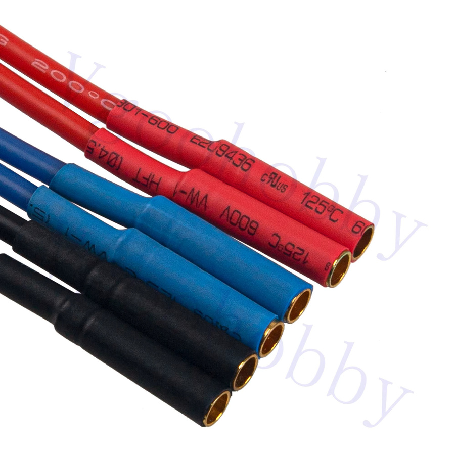 6er Pack Gold Bullet Connector Verlängerungskabel mit 4,0mm Bananensteckern 14AWG Männlich Weiblich für Auto, Boot und bürstenlose Motoren - Bild 3