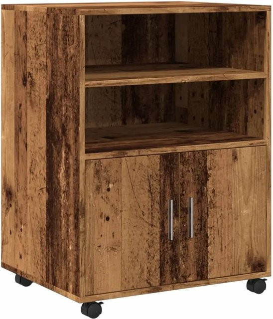 vidaXL Rollschrank in Altholz-Optik, braun, B/T/H: 60 x 48 x 81 cm - Bild 1