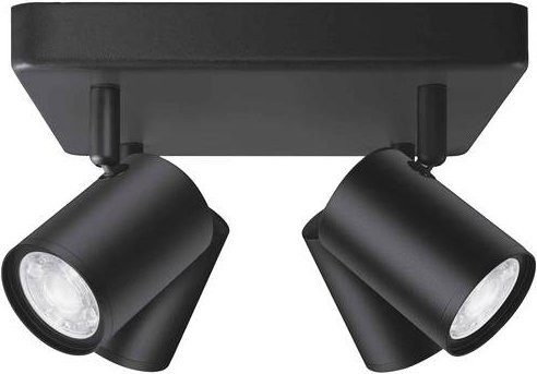 WiZ IMAGEO LED-Deckenleuchte 4er-Spot quadratisch Schwarz mit Tunable White und RGB Farbwahl - Bild 1
