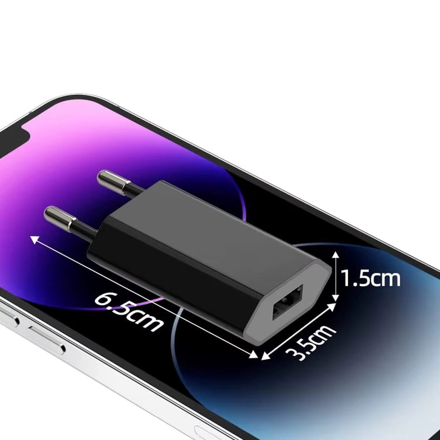 TAQKRED USB Wandladegerät mit EU-Stecker Universal Power Adapter für iPhone, iPad, Samsung, Xiaomi und Huawei, 5V 1A - Bild 4