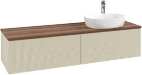 V&B Waschtischunterschrank Antao mit Frontstruktur, Wandhängend, Weiß, B: 160 cm, T: 50 cm - Bild 1