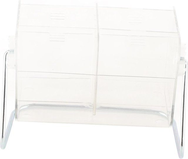 Wosawe Schreibtisch Organizer aus Kunststoff mit mehreren Fächern, transparent und weiß, ideal als Fernbedienungshalter und Aufbewahrung für Handy oder Brille - Bild 1