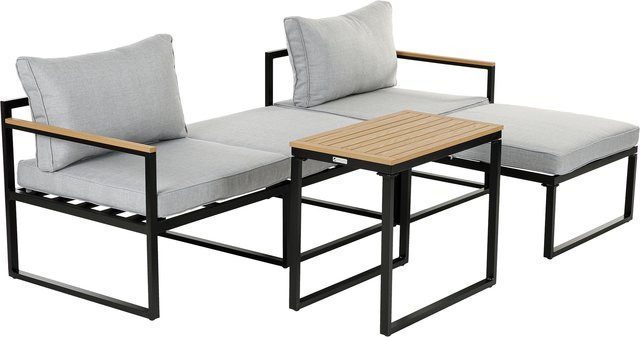 Greemotion Lounge-Set Retiro, 5-teilig, Grau, Aluminium mit Polsterung und Kissen - Bild 1