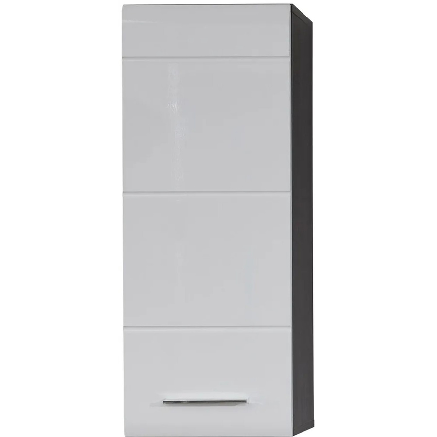 Trendteam Bad-Hängeschrank LineSkinBD in Weiß und Grau mit Hochglanz-Finish, B/H/T: 30 x 77 x 23 cm - Bild 2