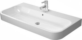 Duravit Möbelwaschtisch Happy D.2 in Weiß mit geschlossenem Abfluss und Überlauf, Breite: 100 cm, Tiefe: 50,5 cm - Bild 1