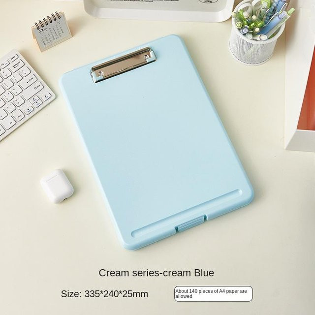 Yiran Furniture A4 Zwischenablage Memo Clip Board Transparent Blau - Bild 1