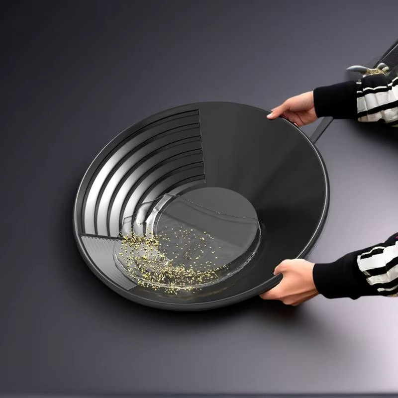 JETTING Goldwaschpfanne mit Riffel-Design in Schwarz für die Goldschürfung im Outdoor-Bereich - Bild 4