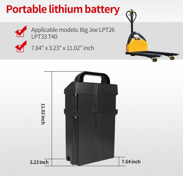 24V 20Ah Lithiumbatterie mit Ladegerät für Linde MT12 und MT15C Elektrohubwagen in Schwarz - Bild 1