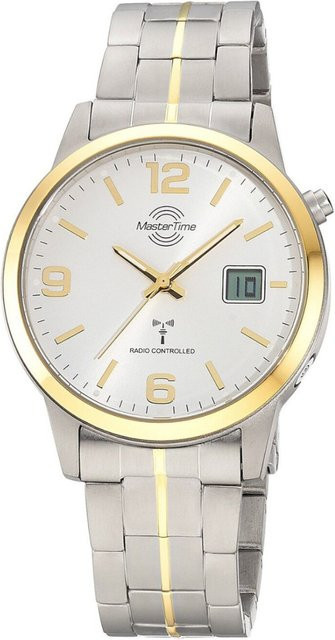 Master Time Herrenuhr, Funk, Quarz, Titan, 40 mm, Silber, 5 ATM - Bild 1