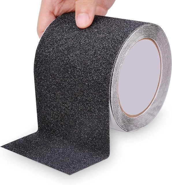 SCESSPACK Anti-Rutsch-Klebeband in Schwarz, wasserdichtes und robustes Griffband für den Außenbereich, Treppen und Skateboards - Bild 1