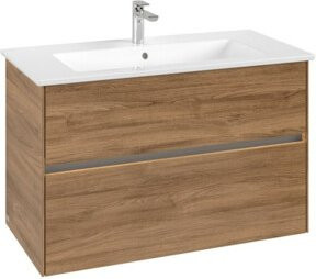 V&B Waschtischunterschrank Collaro mit Waschtisch und LED-Beleuchtung B/T/H: 96,1 x 48 x 61 cm - Bild 1
