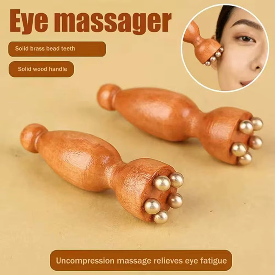 ouhoe Gua Sha Gesichtsmassagegerät aus Messingperle und Palisander, Unisex - Bild 2
