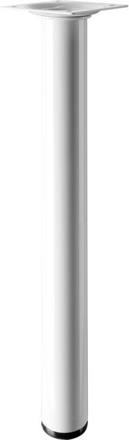 Hettich Tischbein aus Stahl in Weiß, Durchmesser: 30 mm, Höhe: 300 mm - Bild 1