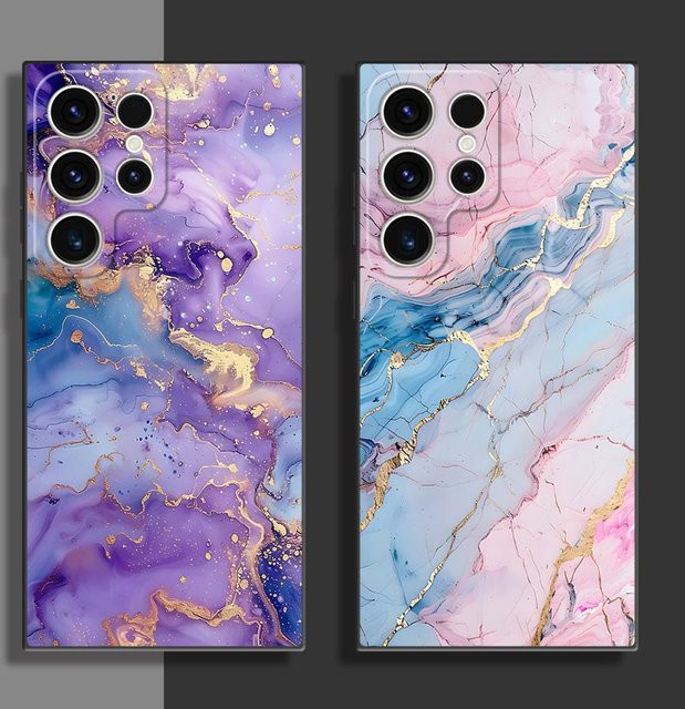 Handyhülle mit Marmormuster für Samsung Galaxy S24 S25 S23 S22 S21 S20 Ultra und FE Modelle - Bild 1