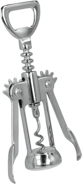 Metaltex Hebel-Korkenzieher aus Metall in Silber, B/H/L: 3,5 x 22,5 x 6,8 cm - Bild 1