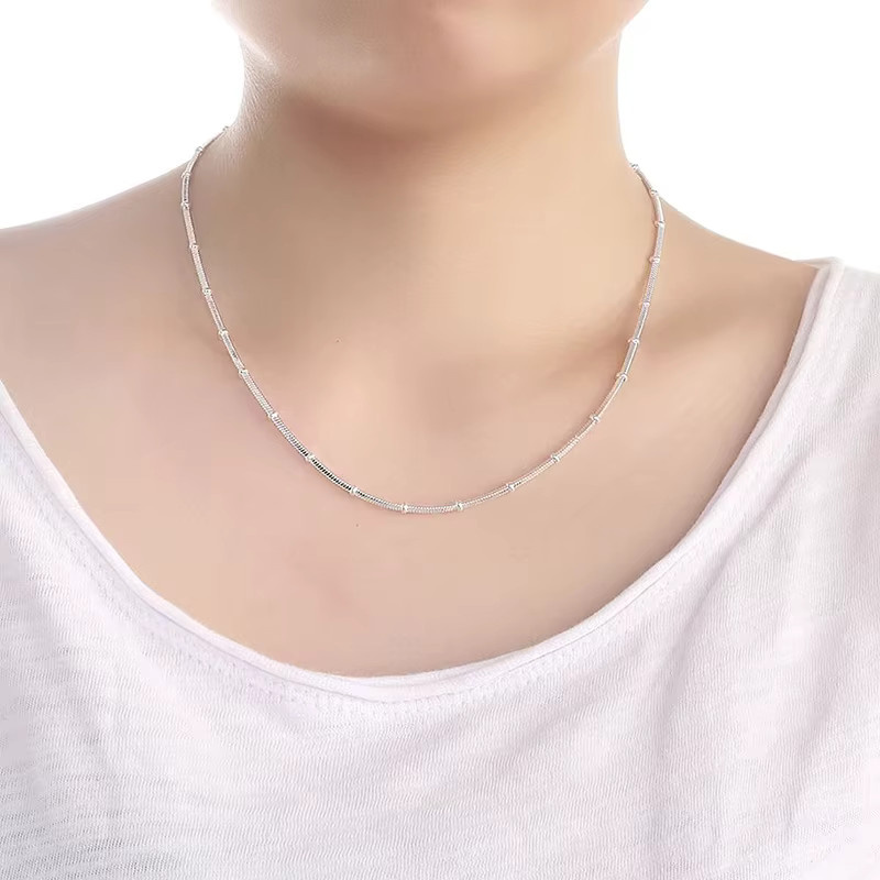 ALIZERO Halskette 925 Silber, Perle, Damen, 45–50 cm - Bild 1