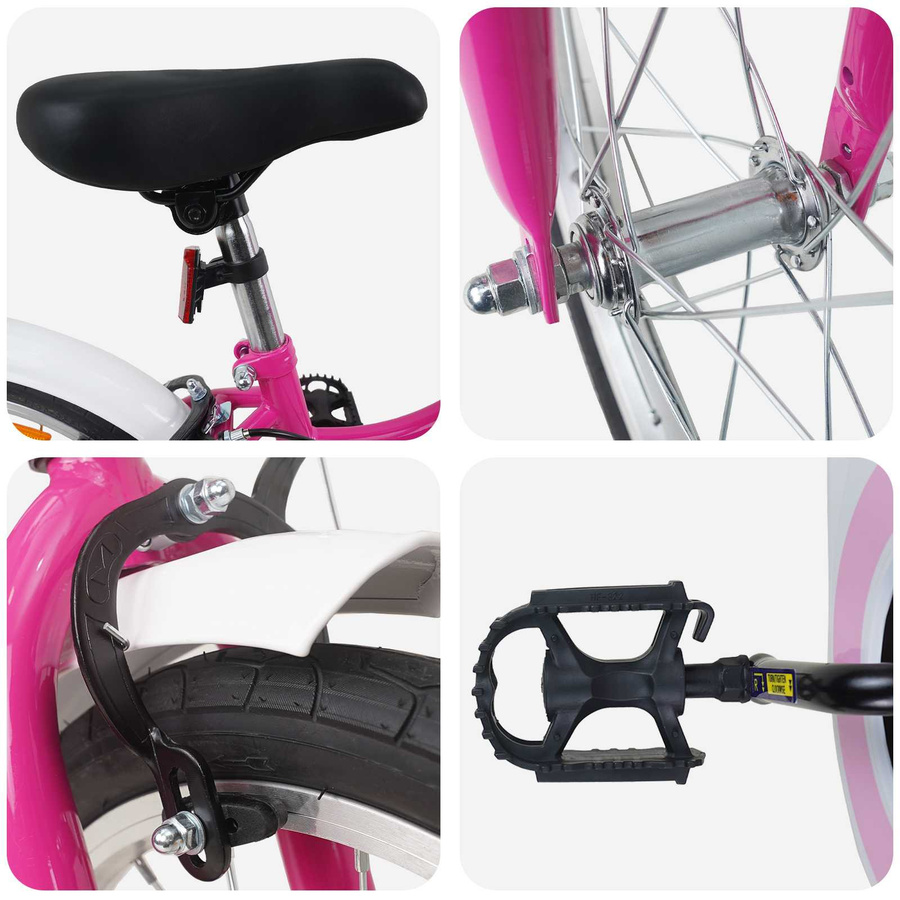 VD Home Furnishing Kinderfahrrad 18 Zoll Rosa & Weiß - Bild 2