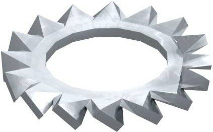 OBO Bettermann Fächerscheibe DIN 6798 A M10 aus Stahl, Innendurchmesser: 10,5 mm, 100 Stück, silber - Bild 1