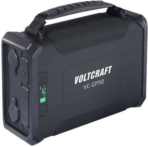 VOLTCRAFT VC-GP50 Powerbank 96000 mAh USB PD 2.0 Li-Ion Schwarz Matt mit USB-C und LED Taschenlampe - Bild 1