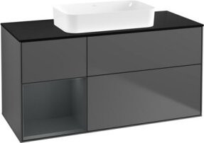V&B Waschtischunterschrank Finion in Anthrazit lackiert, Breite: 120 cm, Tiefe: 60 cm - Bild 1