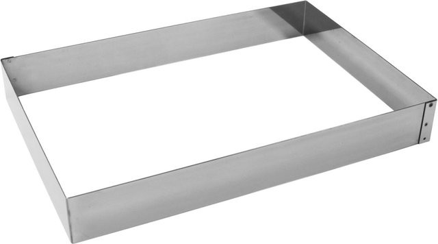 Schneider Schnitten- und Backrahmen aus Edelstahl, Silber, B: 38 cm, T: 26 cm, H: 4 cm - Bild 1