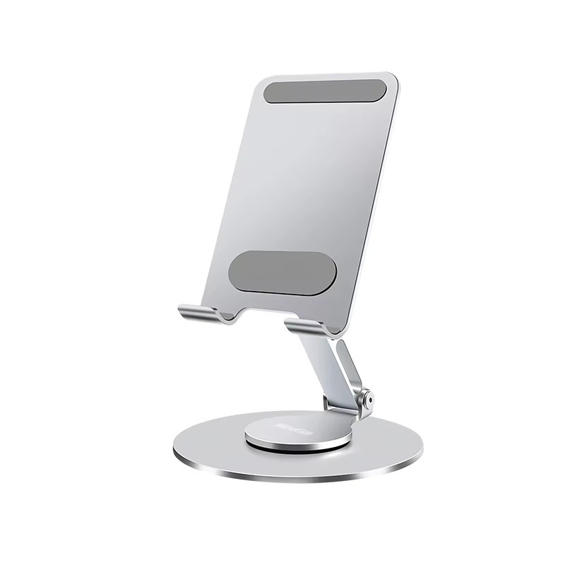 MeeGoo Aluminium-Handyhalter in Grau mit 360-Grad-Drehung, zusammenklappbares Doppelwellen-Design für maximale Stabilität - Bild 7