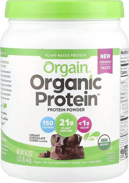 Orgain Bio Protein Pulver Cremiger Schokoladen-Fudge 462 g - Bild 1