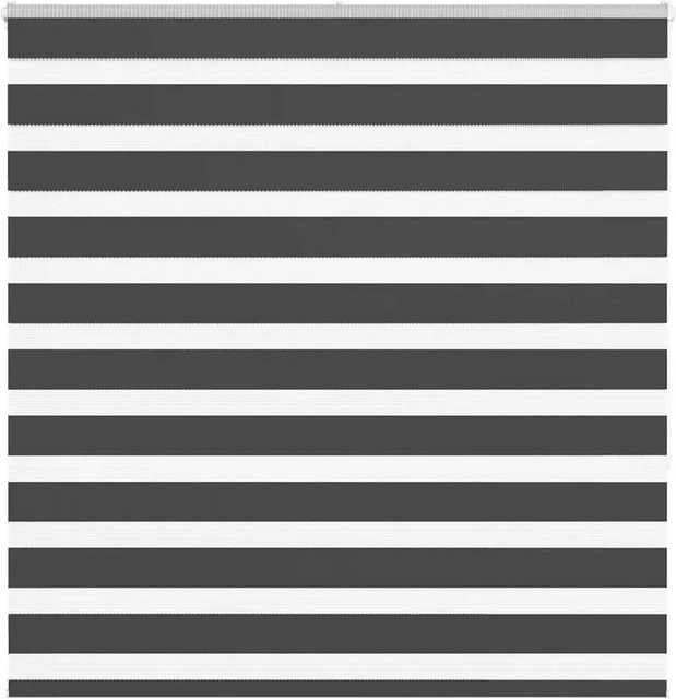 vidaXL Doppelrollo Day & Night Schwarz aus Polyester B/H: 150 x 150 cm - Bild 1