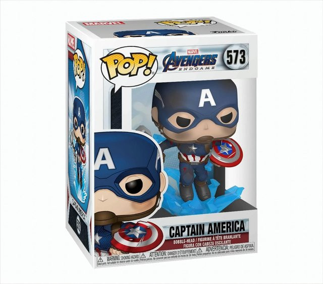Funko Marvel Endgame Captain America mit Broken Shield und Mjolnir, Einzelfigur - Bild 1