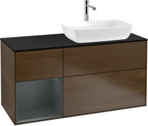 V&B Waschtischunterschrank Finion Wandbeleuchtung in Lackoptik, Breite: 120 cm, Tiefe: 50,1 cm, Höhe: 50,1 cm - Bild 1