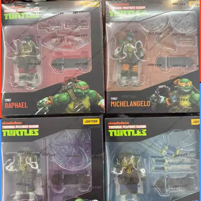 JOYTOY TMNT Raphael Leonardo Donatello Michelangelo, Actionfiguren, 4-teiliges Set - Bild 2