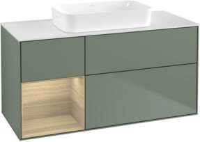 V&B Waschtischunterschrank Finion mit offener Regalöffnung rechts, lackiert, B/T: 120 x 60 cm - Bild 1
