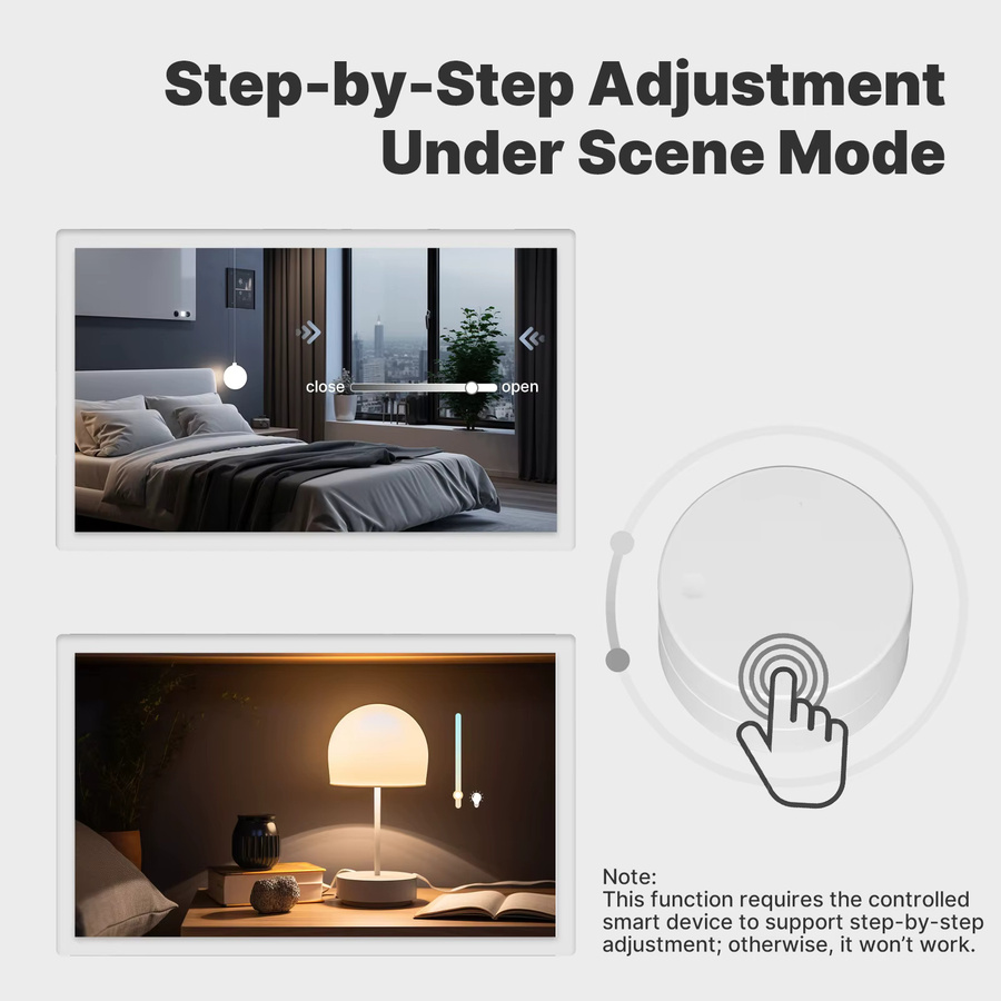 MOES Tuya Zigbee Smart Szenen-Schalter Drehknopf Kabellose Fernbedienung mit RGB-Beleuchtung für 5 Aktionen zur Steuerung deiner Heim-Szenarien in Weiß - Bild 4
