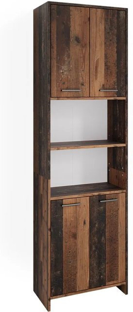 Vicco Badschrank Maris Old Style in Eiche Rustikal, Hochschrank für das Badezimmer, B/T/H: 56 x 30 x 190 cm - Bild 2