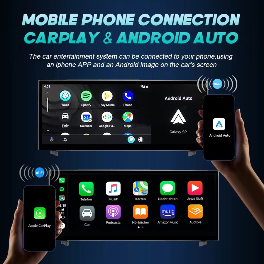 Nunoo Android 14 Autoradio-Multimedia-Player mit GPS-Navigation und CarPlay für Lexus ES ES250 ES350 ES300h 2012–2018, Schwarz - Bild 3