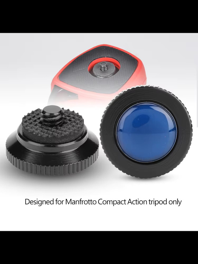 Manfrotto Mini-Schnellwechselplatte aus Aluminiumlegierung für Compact Action Tripod in Schwarz und Rot - Bild 5