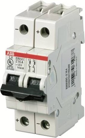 ABB S202UDC-Z1.6 Leitungsschutzschalter 1,6A 125V in Weiß - Bild 1