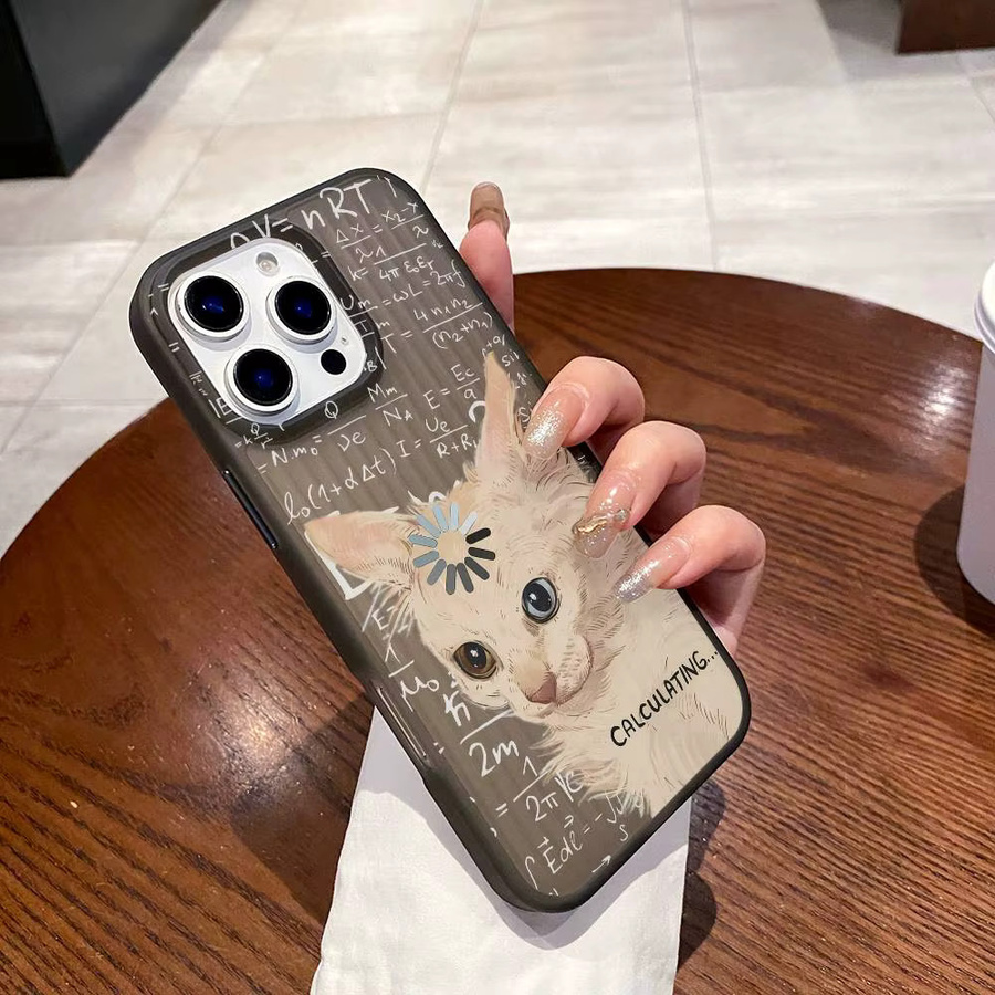 Art Formula Cat Graffiti Handyhülle für Apple iPhone 11 bis 17 Pro Max Plus, multicolor, gewellte Stoßstange Rückseite - Bild 4