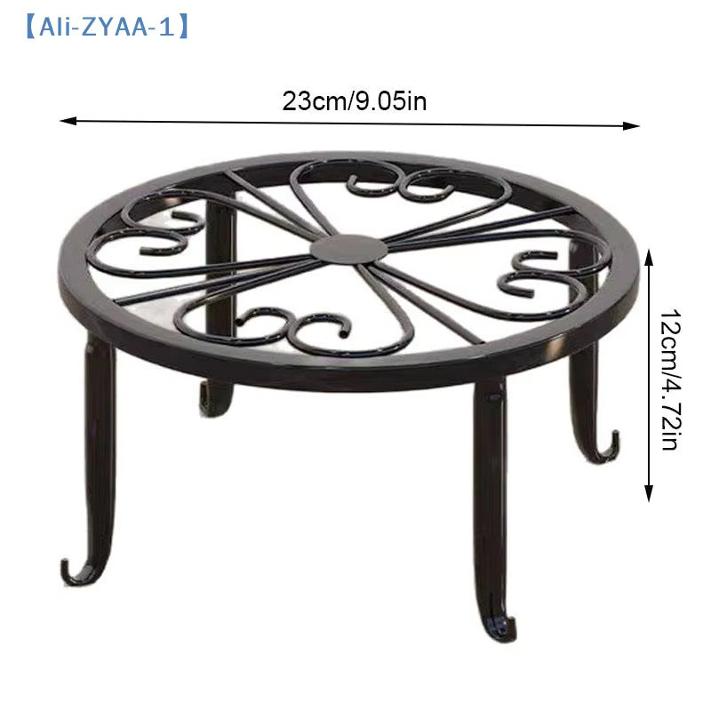 JETTING Metall-Pflanzenständer aus rostfreiem Eisen in Schwarz oder Braun, runder Blumentopfständer und Pflanzenhalter, B/T/H: 23,0 x 12,0 cm - Bild 4