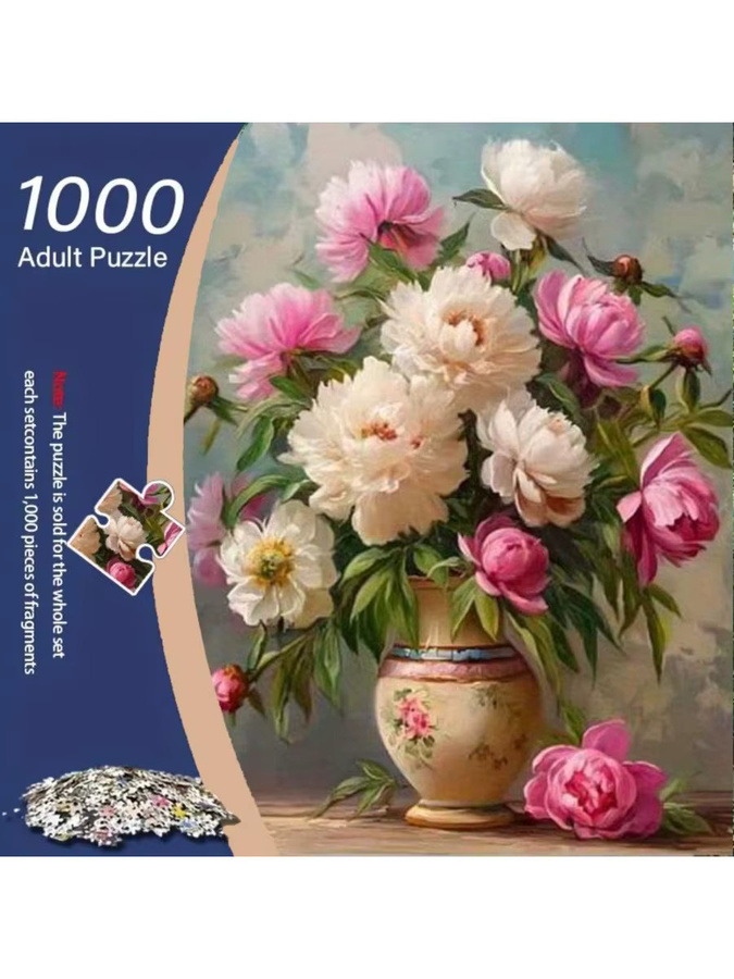 AZNM Blumenherausforderung Pfingstrosen, Puzzle, 1.000 Teile - Bild 3