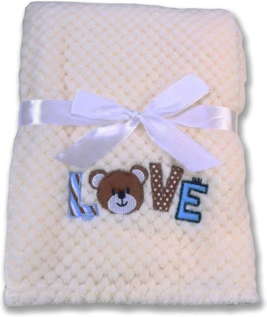 Cangaroo Babydecke Freya aus Fleece in Weiß, B/T: 80 x 110 cm - Bild 1