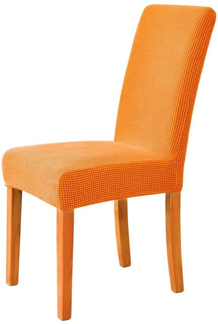 Hochwertiger Spandex-Stretch-Stuhlbezug für Esszimmer und Küche in Orange - Bild 1