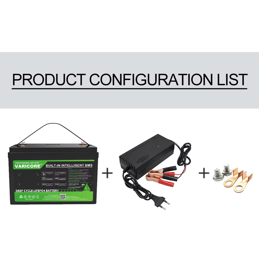 VariCore 24V 60Ah LiFePO4 Lithium-Eisenphosphat-Batterie mit 29,2V 5A Ladegerät in Schwarz für Wohnmobil und Camping - Bild 5