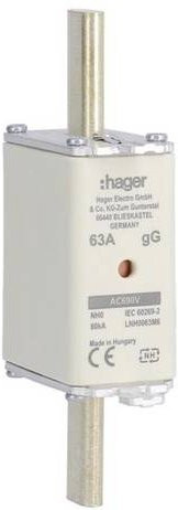 Hager NH-Sicherung LNH0063M6 63A 3er-Set Weiß - Bild 1