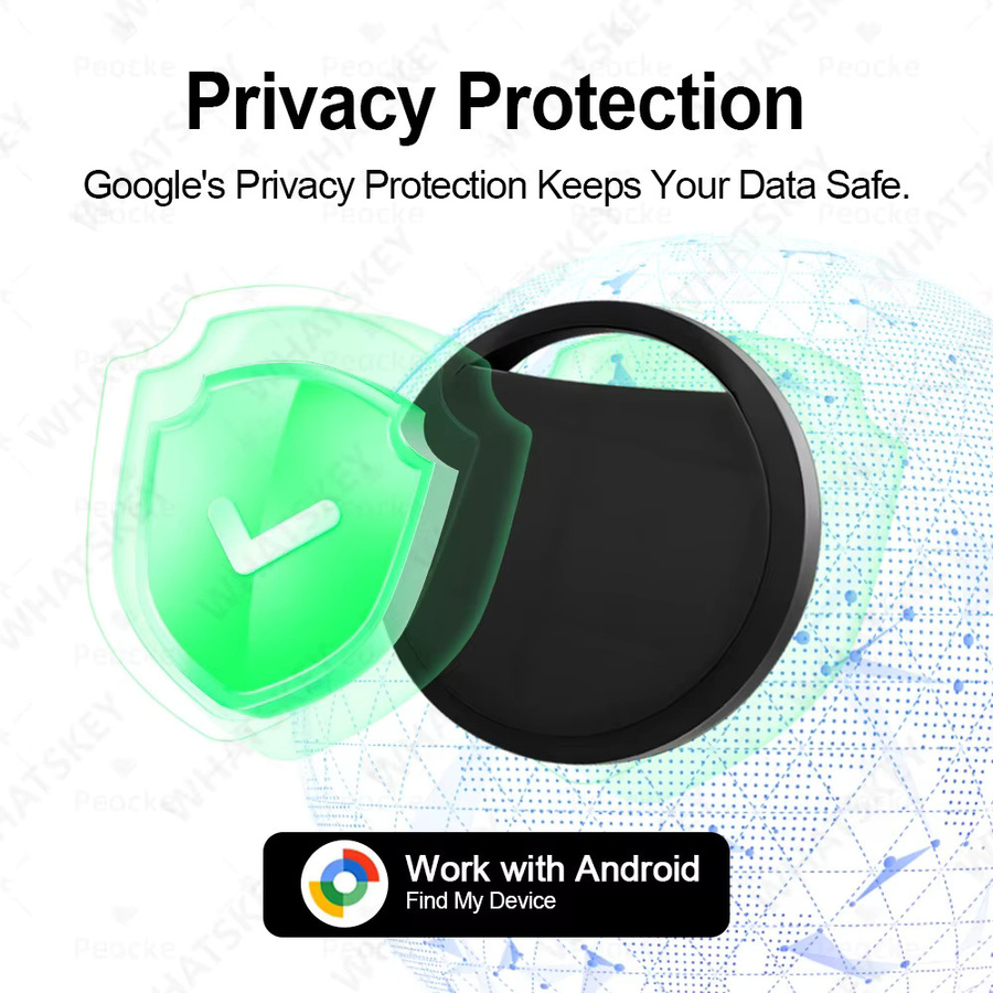 Peocke 4er-Pack Bluetooth GPS-Tracker in Weiß für Android und Google Find My App zur Ortung von Schlüsseln, Fahrrädern und Haustieren - Bild 1