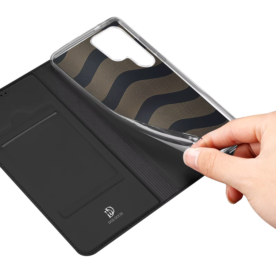 DUX DUCIS PU Leder Flip Case für Samsung Galaxy S26 S25 Ultra S25 Plus S25 FE 5G mit Kartenfach und Rand-Schutz in Pink oder Black - Bild 5