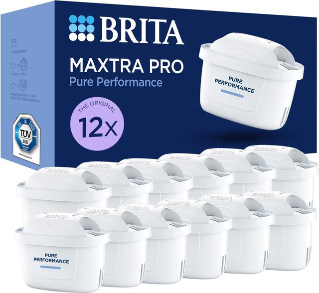 BRITA MAXTRA PRO Pure Performance Wasserfilter-Ersatzkartuschen, 12er Pack, Weiß - Bild 1