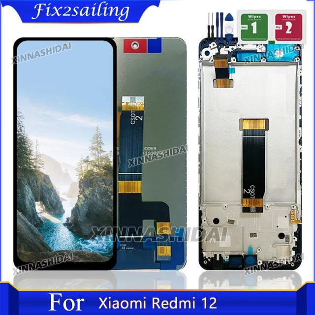 Xiaomi Redmi 12 LCD Display mit Touchscreen in Schwarz, 6,79 Zoll Ersatzteil - Bild 1