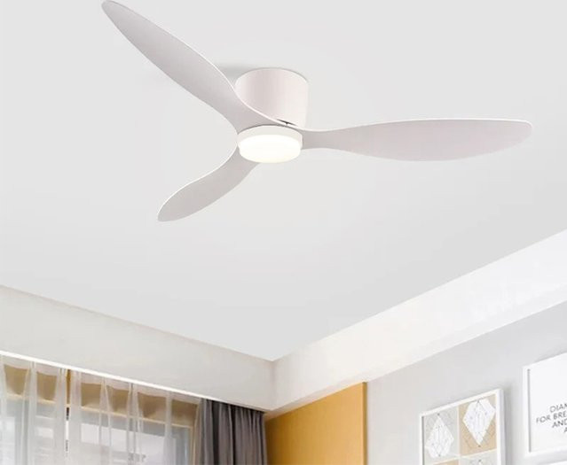 IRALAN Moderner Deckenventilator mit Licht und Fernbedienung für Schlafzimmer und Wohnzimmer in Schwarz, Weiß oder Holz - Bild 1
